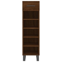 Meuble à chaussures chêne marron 30x35x105 cm bois d'ingénierie 
