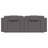 Coussin de tête de lit gris 140 cm similicuir 