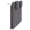 Coussin de tête de lit gris 140 cm similicuir 