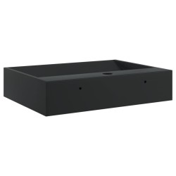 Vasque 50x38x11 cm fonte minérale/marbre noir mat 