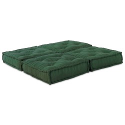 Poufs modulaires2 pcs en tissu vert 