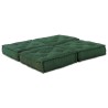 Poufs modulaires2 pcs en tissu vert 