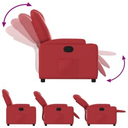 Fauteuil inclinable Rouge Similicuir 