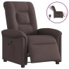 Fauteuil inclinable électrique Marron foncé Tissu 