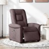Fauteuil inclinable électrique Marron foncé Tissu 