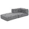 Pouf ModulaireGris Clair 70x70x54 en Tissu 