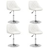 Chaises à manger lot de 4 blanc similicuir 