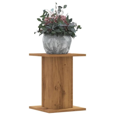 Supports pour plantes 2 pcs chêne artisanal bois d'ingénierie 