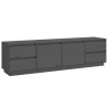 Meuble TV Gris 176x37x47,5 cm Bois de pin massif 