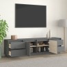 Meuble TV Gris 176x37x47,5 cm Bois de pin massif 