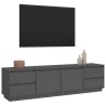 Meuble TV Gris 176x37x47,5 cm Bois de pin massif 