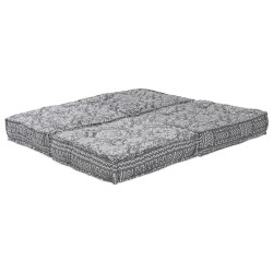 Canapé convertible modulable pour 2 personnesen tissu gris clair 
