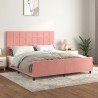 Cadre de lit sans matelas rose velours 