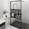 Paroi de douche avec étagère Noir 115x195cm Verre ESG&Aluminium 