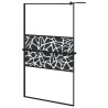 Paroi de douche avec étagère Noir 115x195cm Verre ESG&Aluminium 