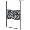 Paroi de douche avec étagère Noir 115x195cm Verre ESG&Aluminium 