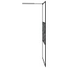 Paroi de douche avec étagère Noir 115x195cm Verre ESG&Aluminium 