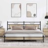 Cadre de lit en métal sans matelas chêne sonoma 193x203 cm 