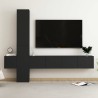 Ensemble de meubles TV 5 pcs Noir Bois d'ingénierie 