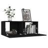 Ensemble de meubles TV 5 pcs Noir Bois d'ingénierie 