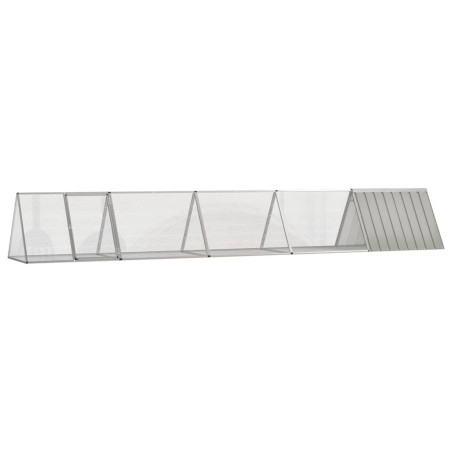 Cage pour lapin Gris 504,5x80,5x71 cm Acier galvanisé 