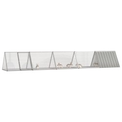 Cage pour lapin Gris 504,5x80,5x71 cm Acier galvanisé 