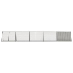 Cage pour lapin Gris 504,5x80,5x71 cm Acier galvanisé 