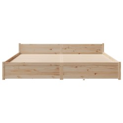Cadre de lit sans matelas 180x200 cm bois massif de pin 