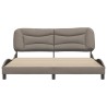 Cadre de lit sans matelas taupe 180x200 cm tissu 