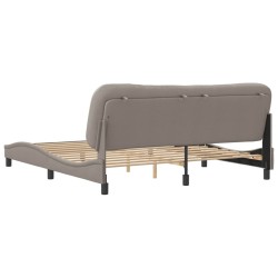 Cadre de lit sans matelas taupe 180x200 cm tissu 