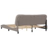 Cadre de lit sans matelas taupe 180x200 cm tissu 