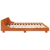 Cadre de lit sans matelas cire marron 200x200cm bois pin massif 