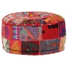 Pouf rond en coton fait à la main 40 x 20 cm Rouge 