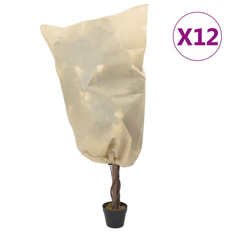 Housses de protection pour plantes avec cordon de serrage 12pcs 
