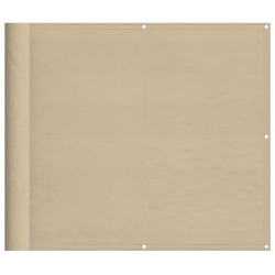 Écran de balcon beige 90x1000 cm 100% polyester oxford 