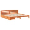 Cadre de lit sans matelas cire marron 180x200cm bois pin massif 