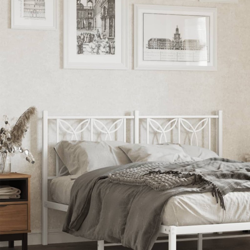 Tête de lit métal blanc 135 cm Tête de lit métal blanc 135 cm