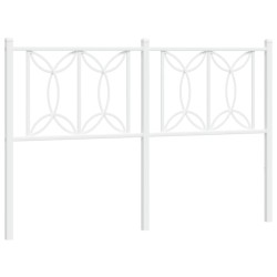Tête de lit métal blanc 135 cm 