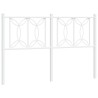 Tête de lit métal blanc 135 cm 