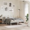 Tête de lit métal blanc 135 cm 