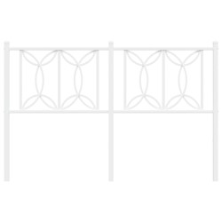 Tête de lit métal blanc 135 cm 