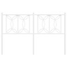 Tête de lit métal blanc 135 cm 