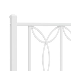 Tête de lit métal blanc 135 cm 