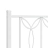 Tête de lit métal blanc 135 cm 