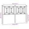 Tête de lit métal blanc 135 cm 
