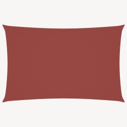 Voile de parasol tissu oxford rectangulaire 2,5x5 m terre cuite 