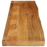 Dessus de table à bord vivant 180x40x3,8cm bois massif manguier 