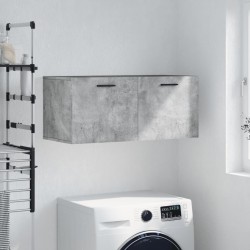 Armoire murale gris béton 80x36,5x35 cm bois d'ingénierie 