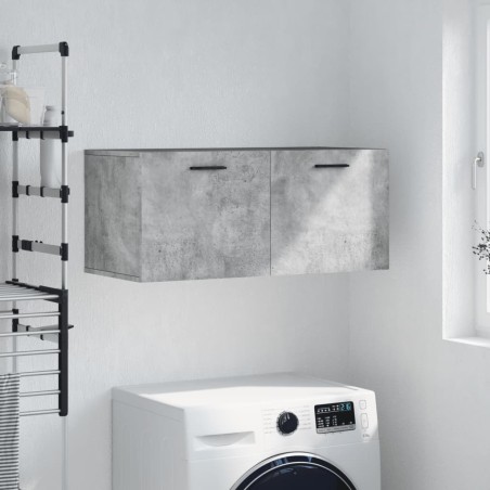 Armoire murale gris béton 80x36,5x35 cm bois d'ingénierie 