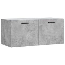 Armoire murale gris béton 80x36,5x35 cm bois d'ingénierie 
